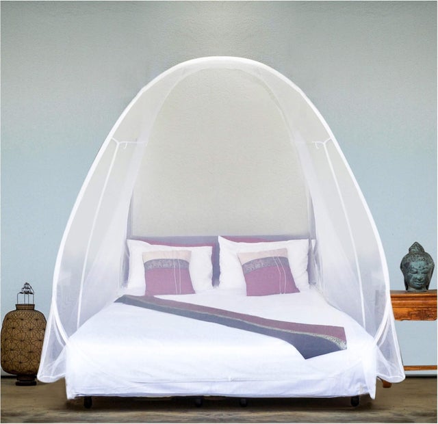 Moustiquaire De Lit Carrée OPAMOO - Extra Large, 190x210x200 Cm, Blanc, Polyester