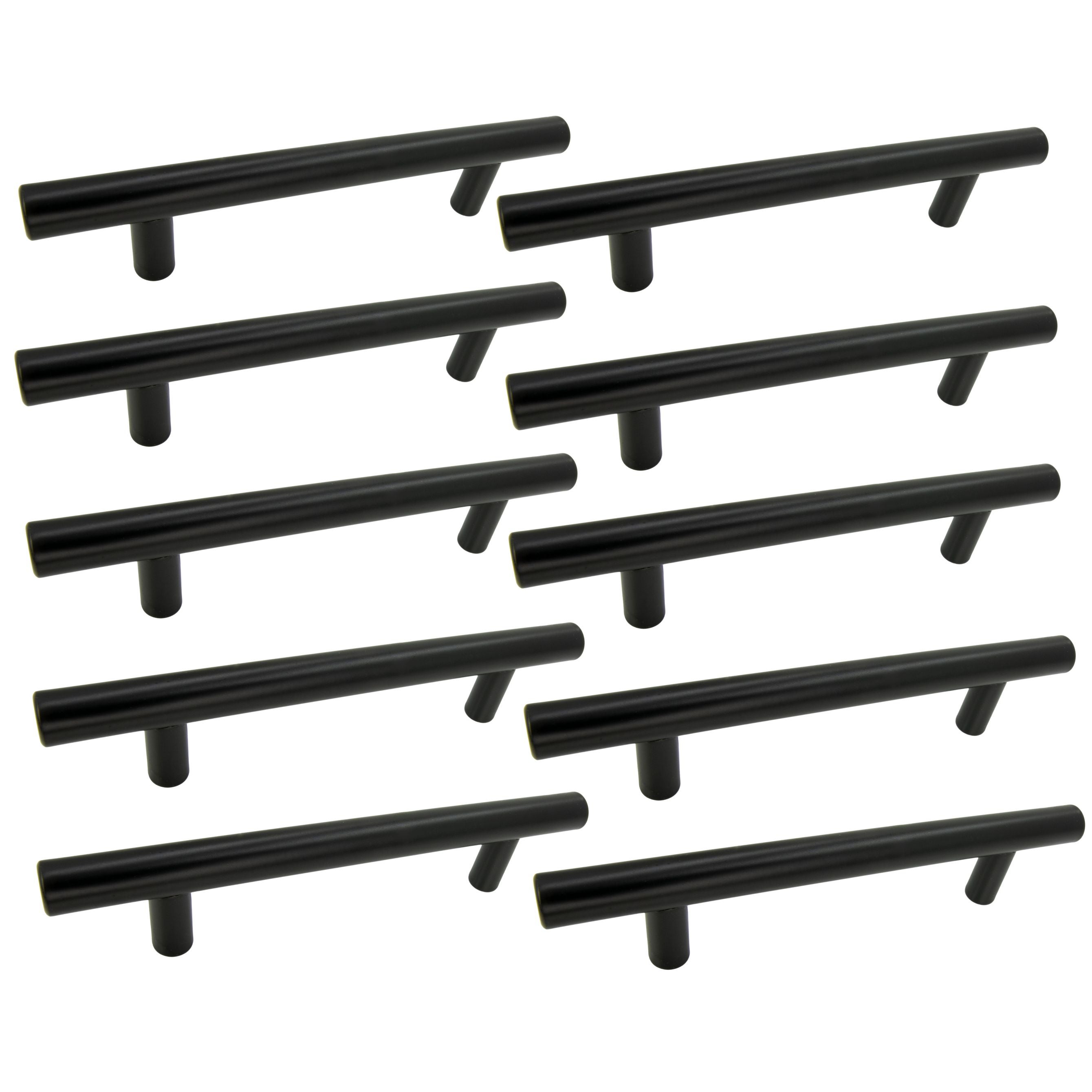 10 x Uchwyt meblowy Reling 128 mm czarny