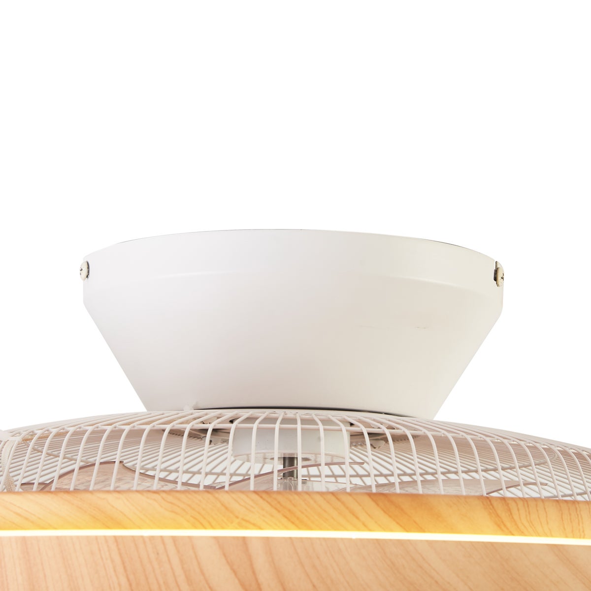 Ventilateur de plafond imprimé bois avec effet étoilé 60cm LED incluse dimmable avec télécommande - Climo - 8