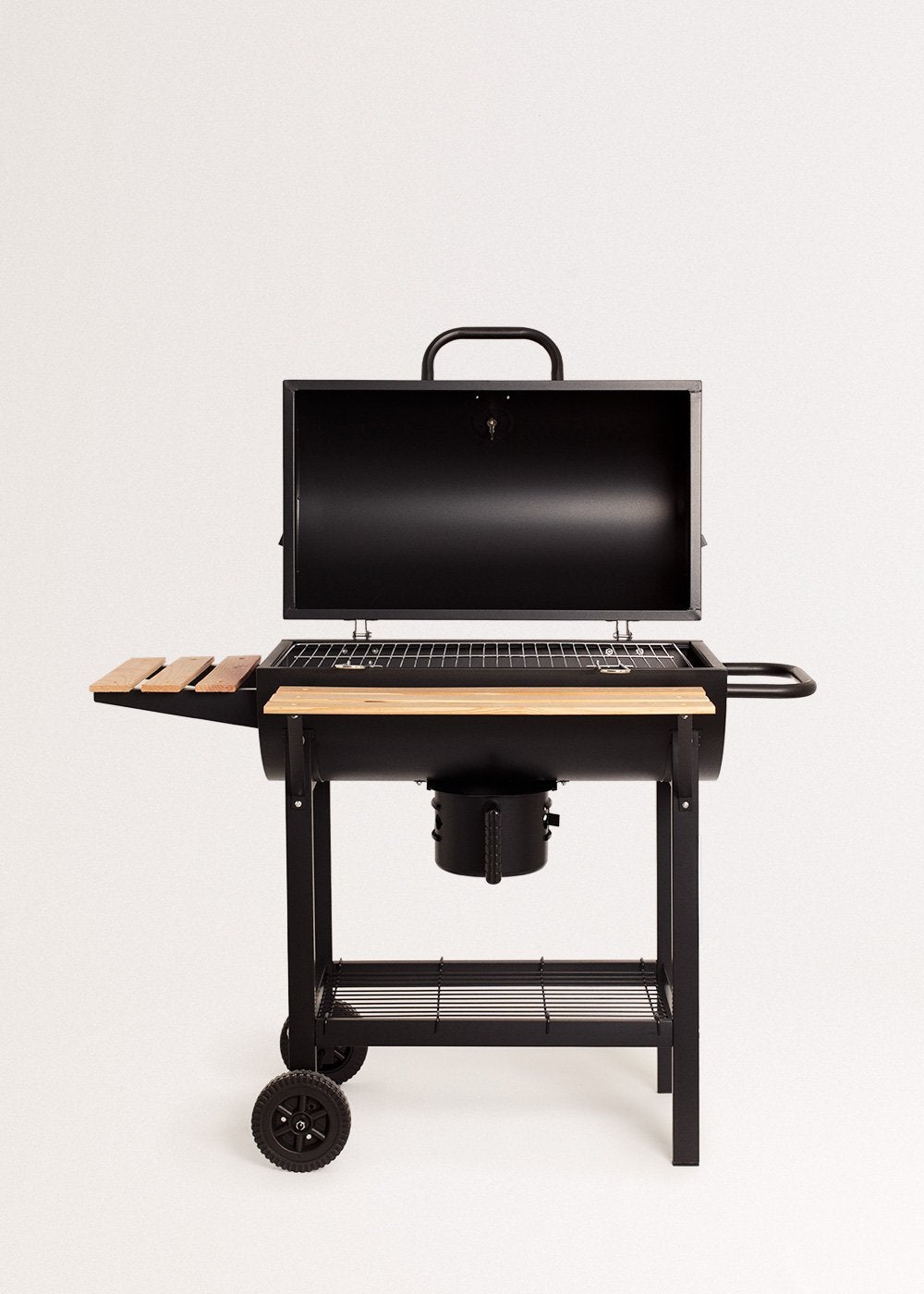 CREATE - BBQ SMOKEY EASY - Barbecue fumoir au charbon, sur roulettes - Noir - 7