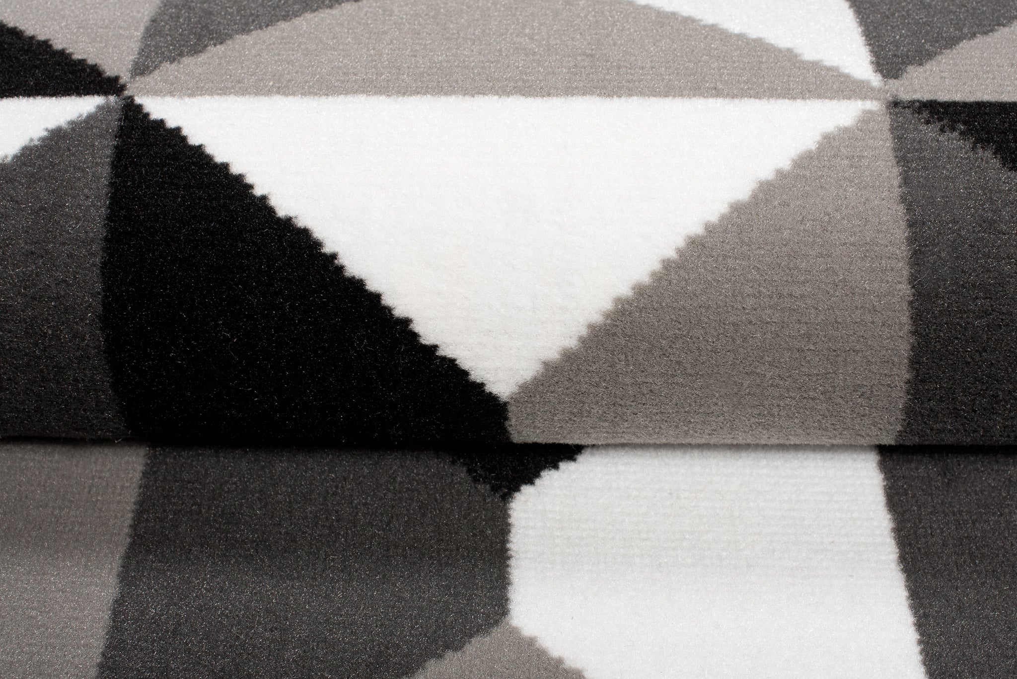 TAPISO Maya Tappeto Passatoia Corridoio Moderno Antracite Bianco Mosaico Sottile 100 x 380 cm - 4