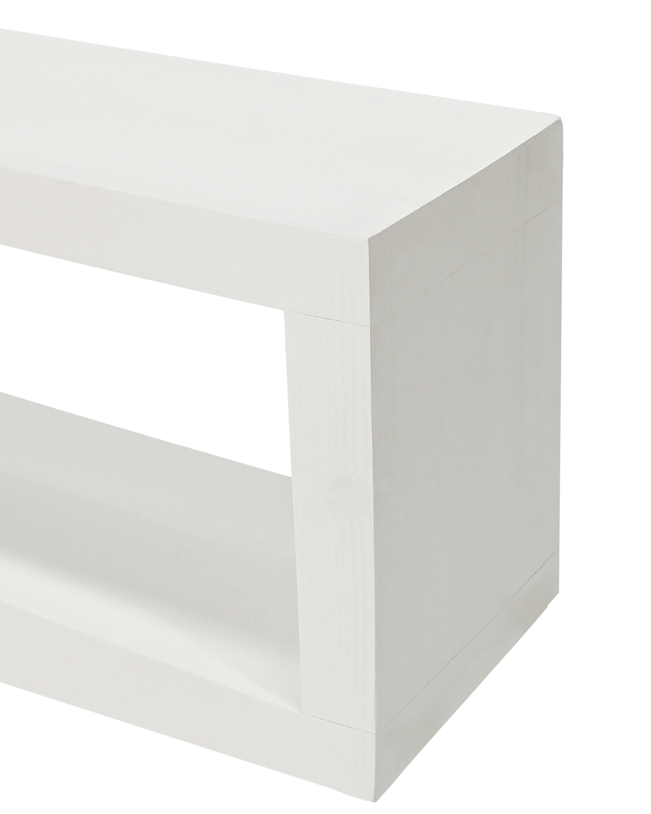 DENVER - Meuble TV en bois massif ton blanc 160x30cm - DECOWOOD - 5