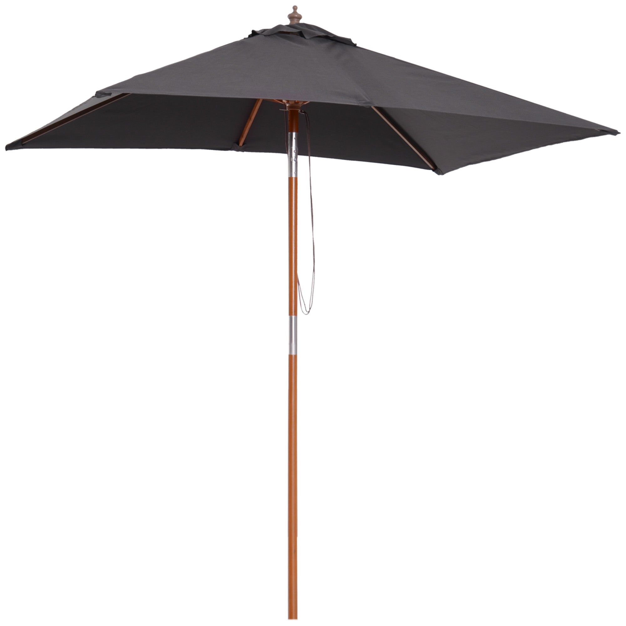 Umbrela de gradina rabatbila, stalp din lemn de brad Outsunny | Aosom Romania