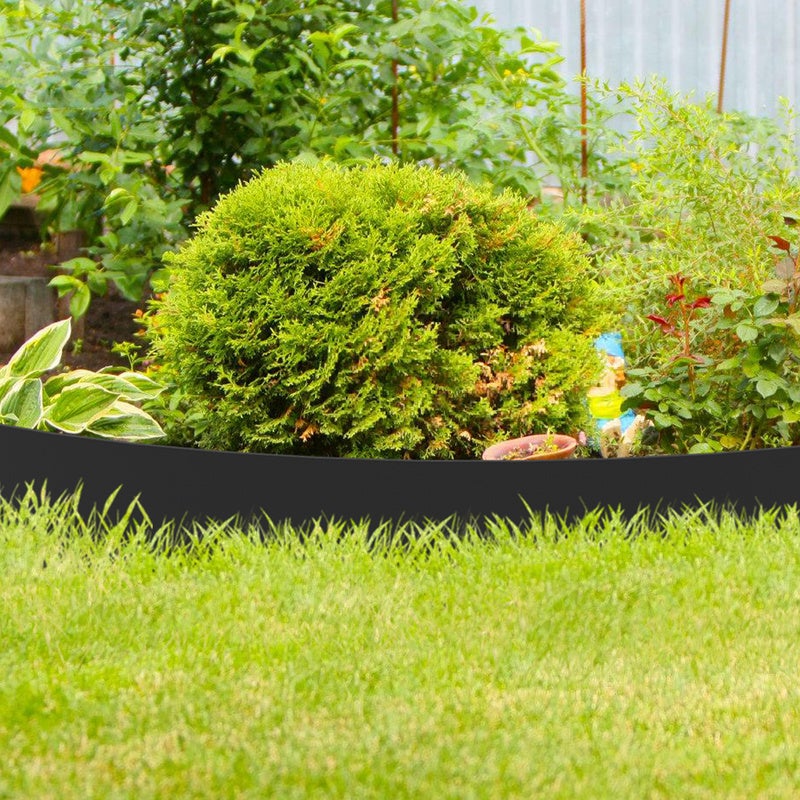 Bordure de jardin en PE Bordurette de jardin flexible Bordure de pelouse 2mm pavé noir 1000x10x0.2cm - 5