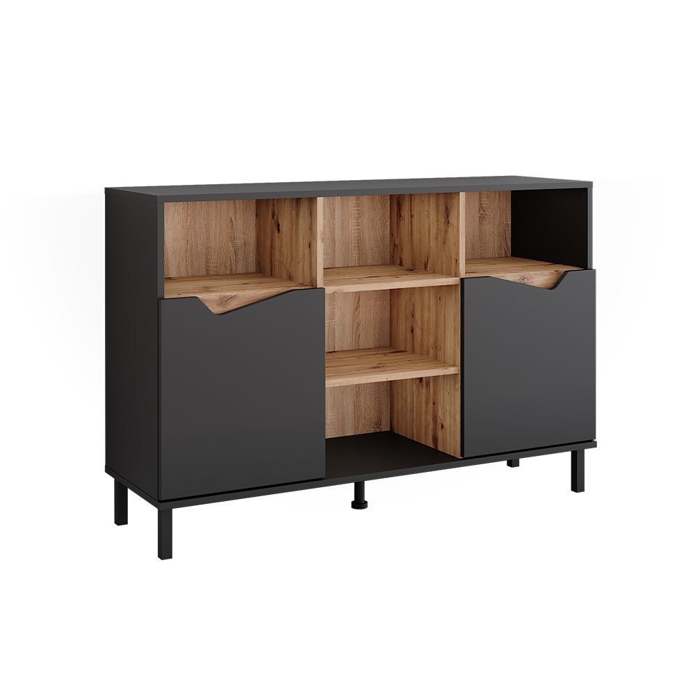 Vicco Kredens Marelle, Antracyt/Artisan, 120 x 81.3 cm z 2 drzwiami