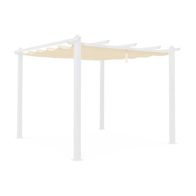 Telone per pergola condate in poliestere 3x3 m, Ecrù