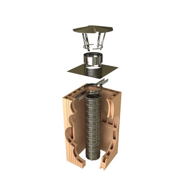 Collier pour tubage inox Ø80 haut de cheminée TEN - 2