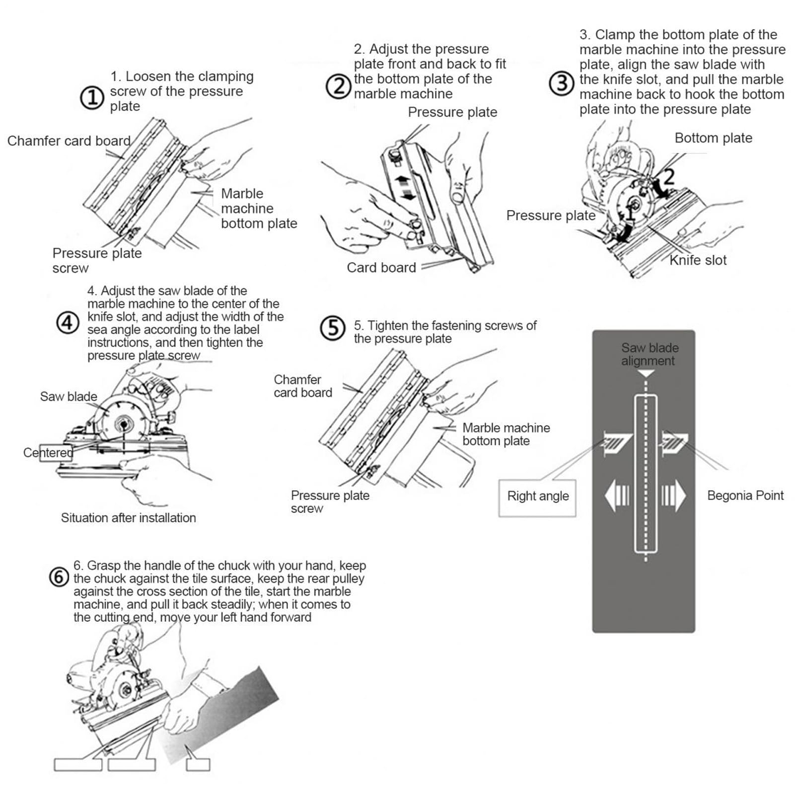 Dispositif de biseautage de carreaux de céramique, coupe-coin à 45 degrés, outil d'angle en alliage d'aluminium bleu - 8