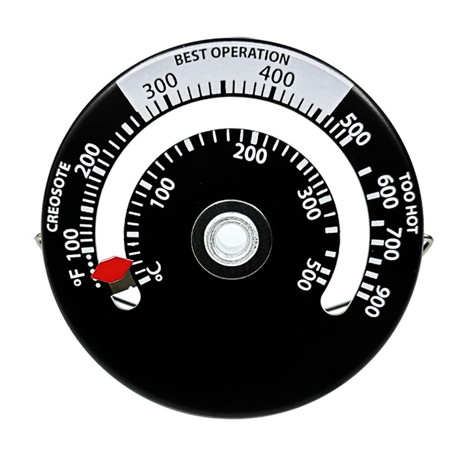 Magnetyczny termometr do pieca, termometr do rury pieca na drewno do pomiaru temperatury, akcesoria kominkowe do rury kominowej