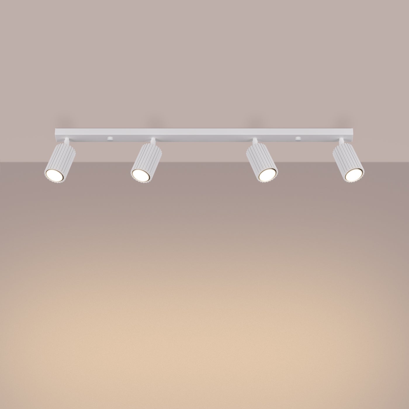 Plafon GLOOW 4L biały LED 3000K - 81x6.5x16.5cm Sollux