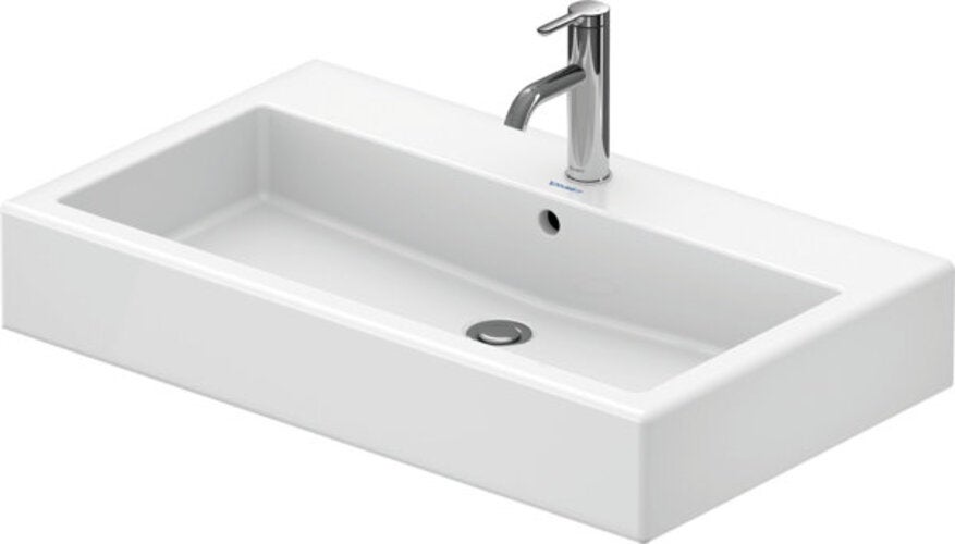 Lavabo Duravit Vero 800mm, avec trop-plein, avec banc à trou pour
