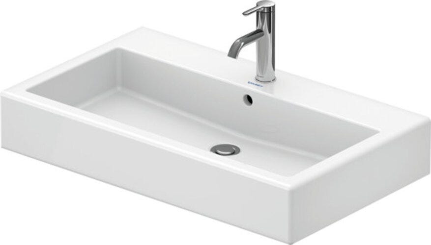 Lavabo Duravit Vero 800mm, avec trop-plein, avec banc à trou pour
