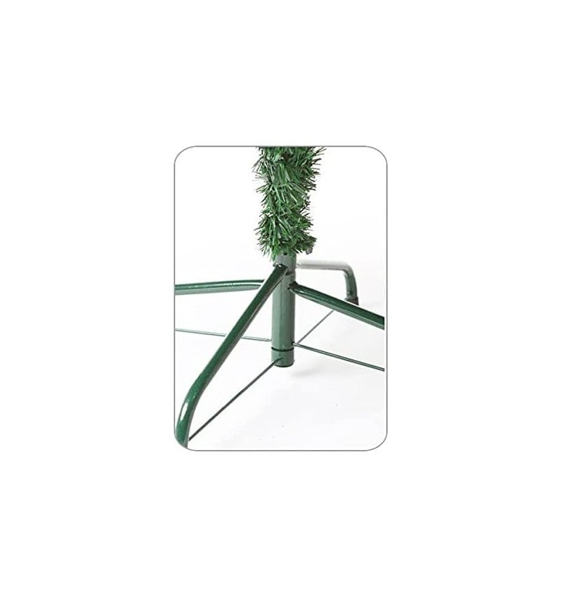 Árbol De Navidad 150cm 1.5m Pino Artificial Decoración Navideña Con Soporte Metálico Ramas Verdes con efecto nieve - 5