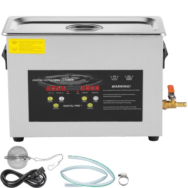 Nettoyeur ultrasons amélioré,SucceBuy nettoyeur laboratoire numérique professionnel 6 L avec minuterie,chauffage 400 W,puissance ultrasonique 180 W