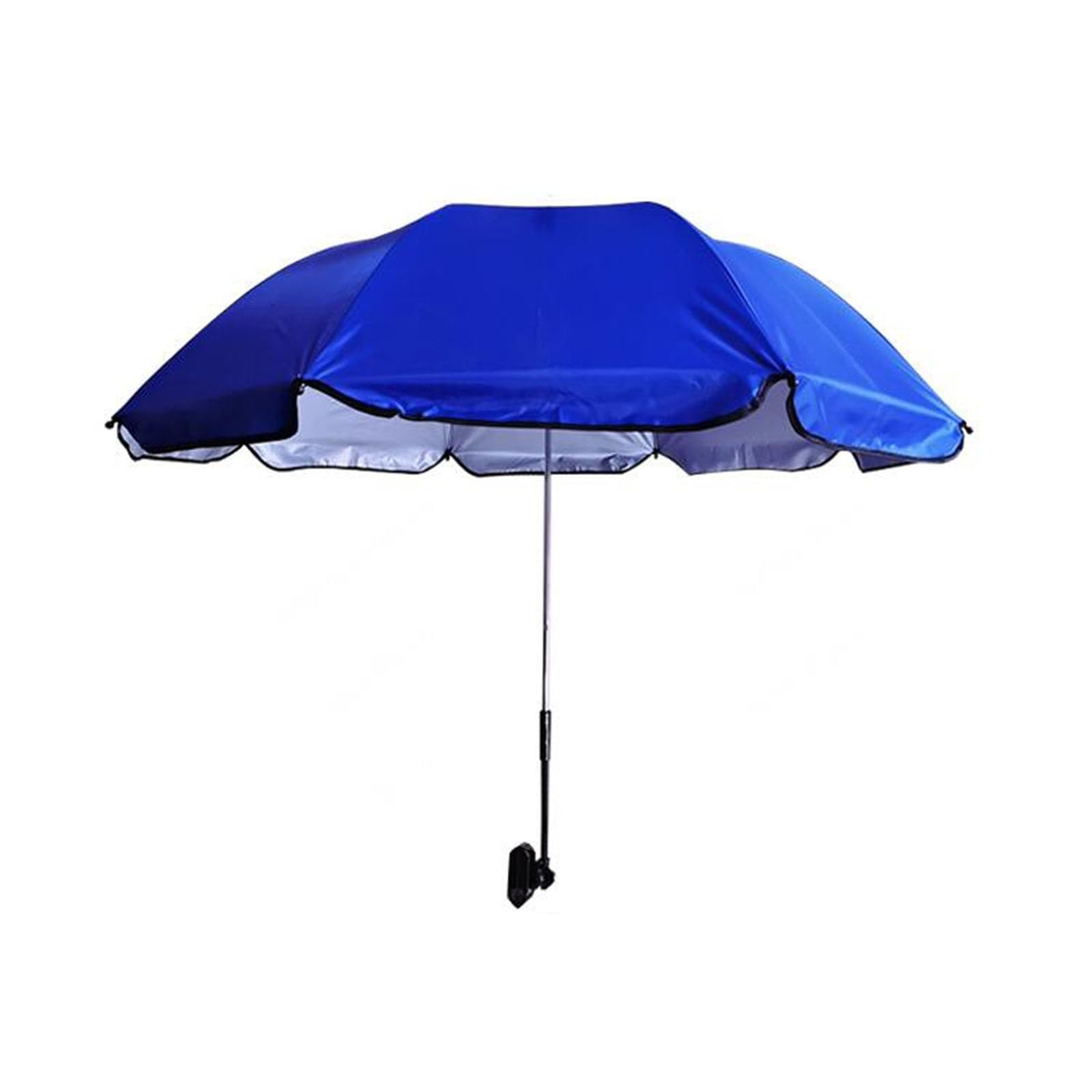 Parasol plażowy z uniwersalnym klipsem parasol regulowany w zakresie parasol z klipsem do patio wózków inwalidzkich wózków golfowych niebieski