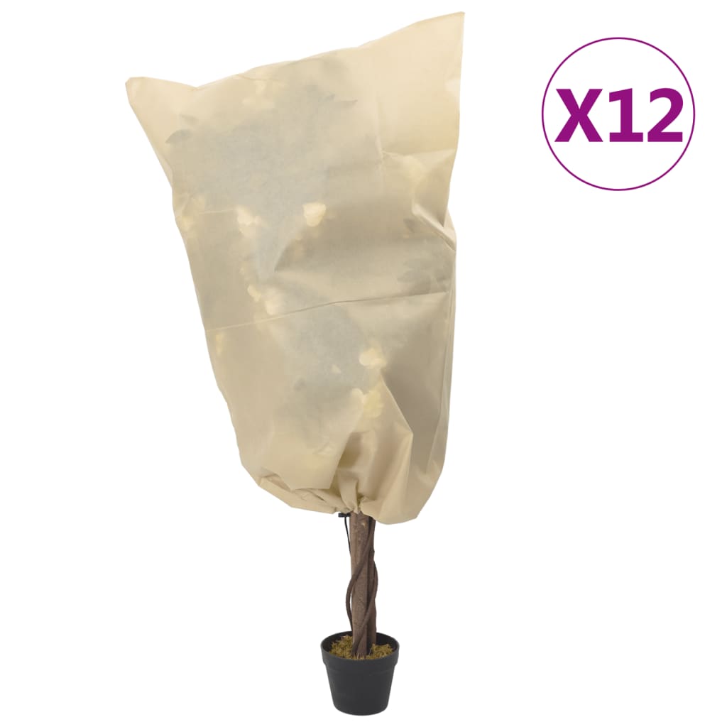 Lot De 2 Housses De Protection Hivernale Pour Plantes - 37x22,5x8 Cm, Toile Oxford, Fermeture éclair, Réutilisable