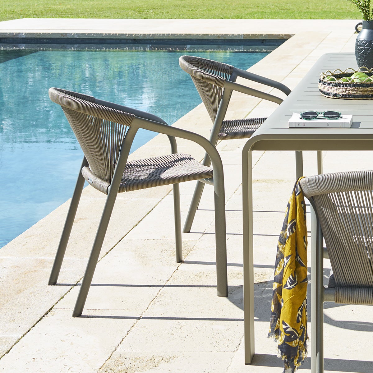 Hespéride - Fauteuil De Jardin Empilable Diese Perle & Blanc