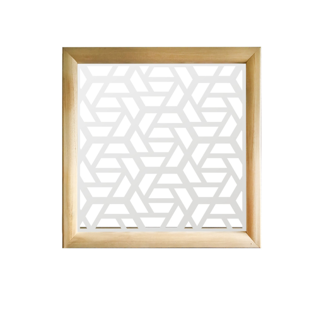 Rombo - módulos decorativos cuadrados de madera y pvc - medida 73x73cm - espesor 64mm - color interior blanco