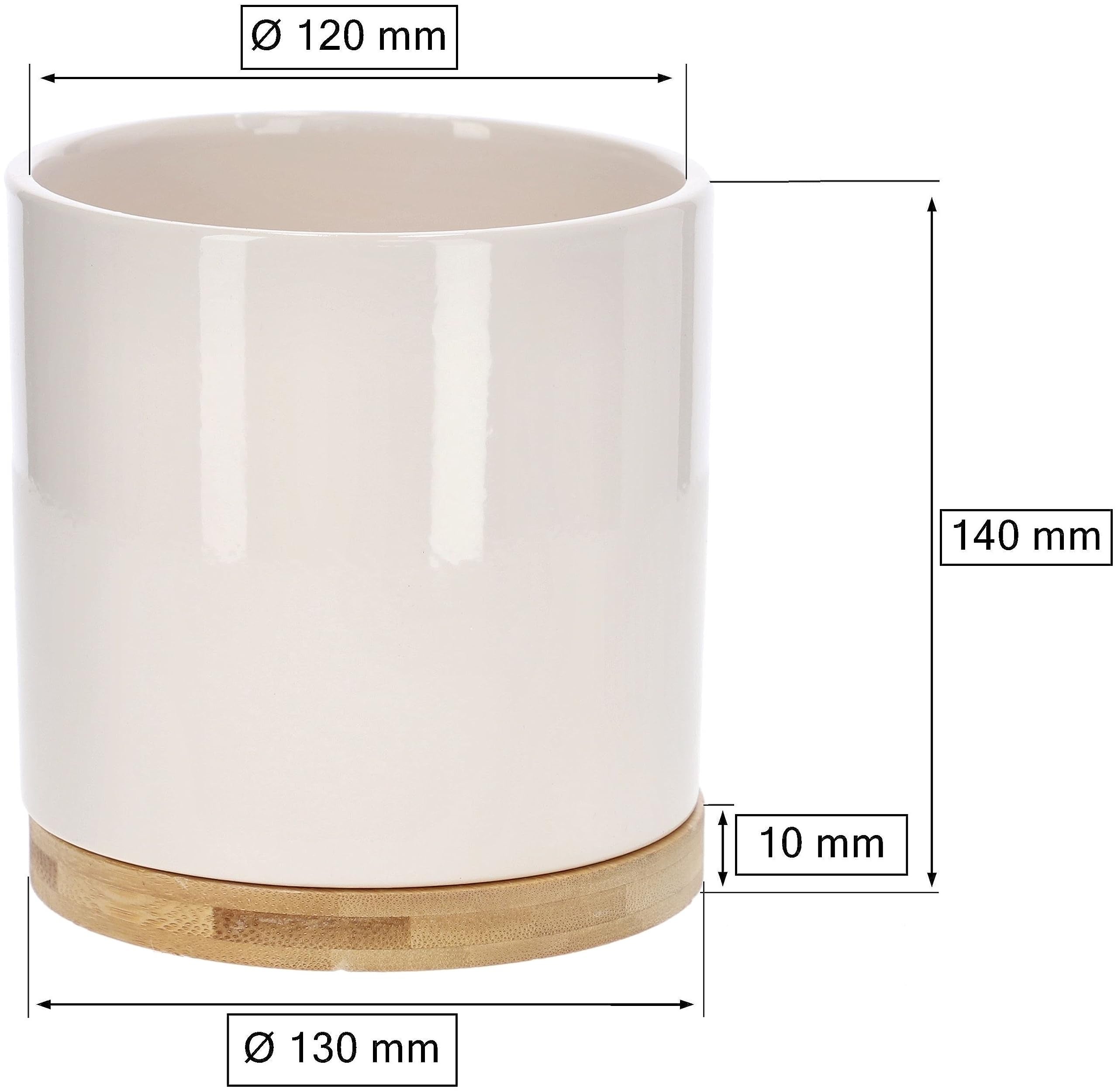 Donica doniczka osłonka ceramiczna z bambusem fi13 - KOTARBAU - 3