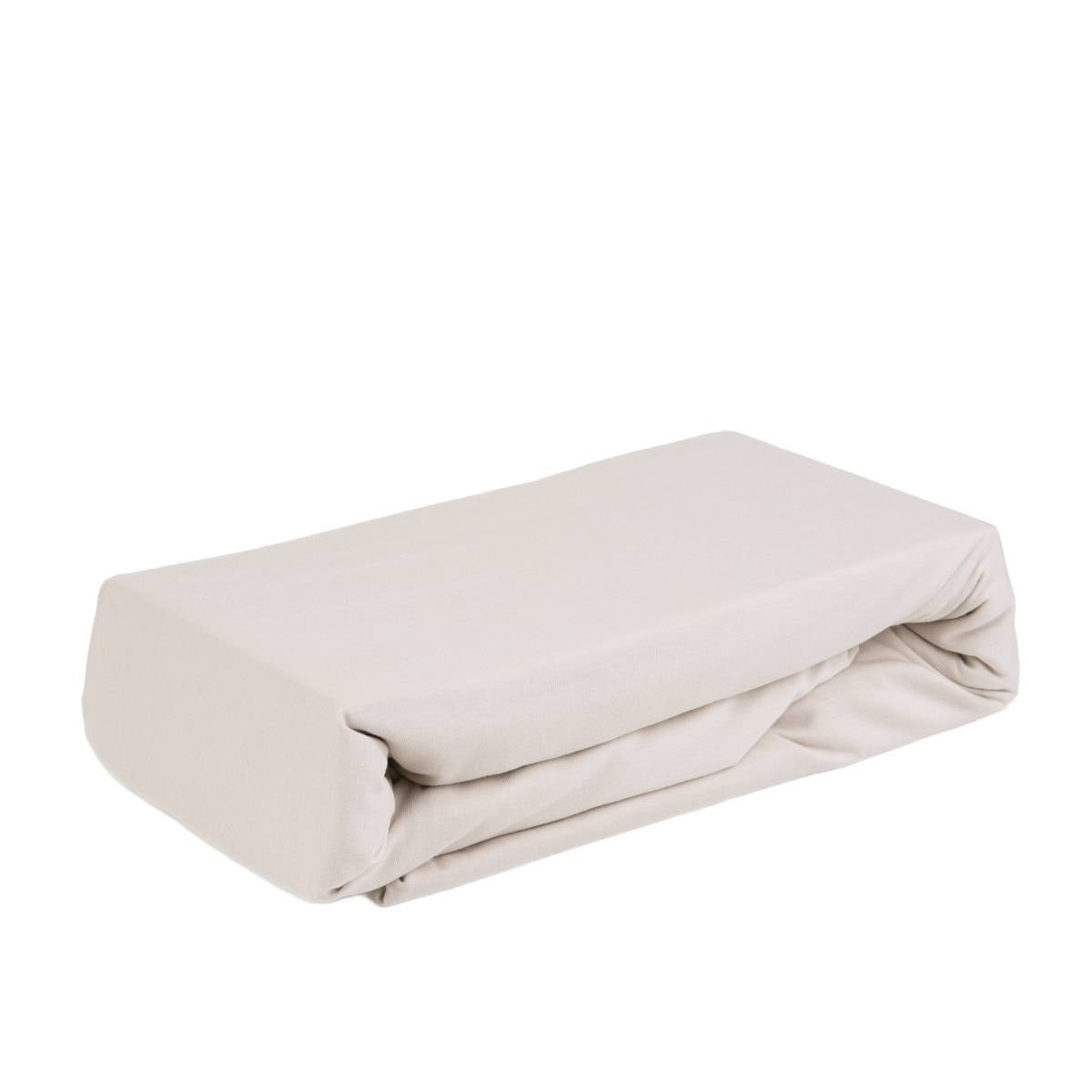 Prześcieradło CLAIRE jersey beżowe 160x200 cm HOMLA