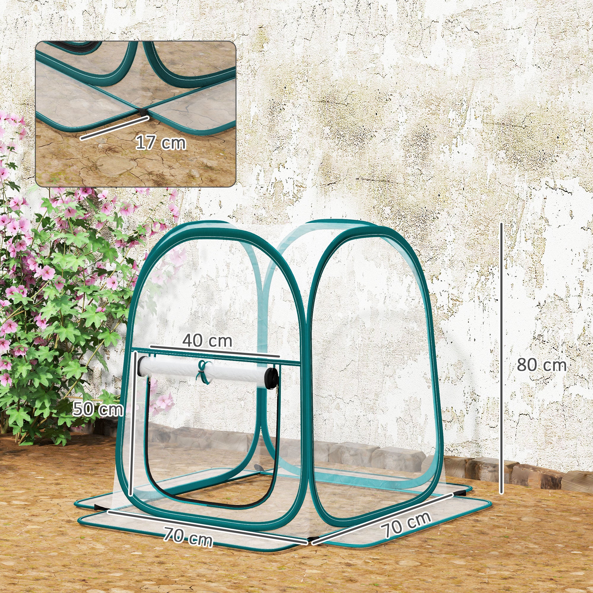 Mini serre de jardin, mini pop up serre en PVC transparent, pour ...