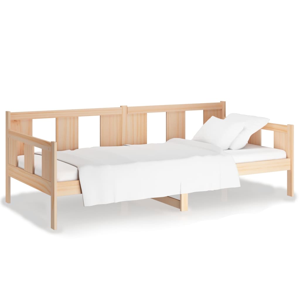 Lit Simple | Lit Adulte | Lit De Jour Avec Matelas 90x190 Cm Bois De Pin Massif Cfw54439 94190701