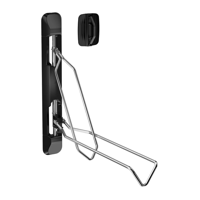 Wiltec Portabici da muro 11,8 x 63,8 x 58,3 cm, fino a 35 kg, supporto universale per bicicletta regolabile in altezza, supporto pieghevole con bra