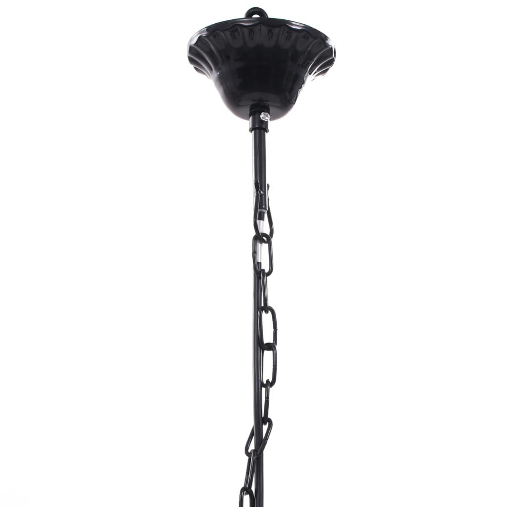 vidaXL Lustre avec 5 ampoules Crystal noir - 6