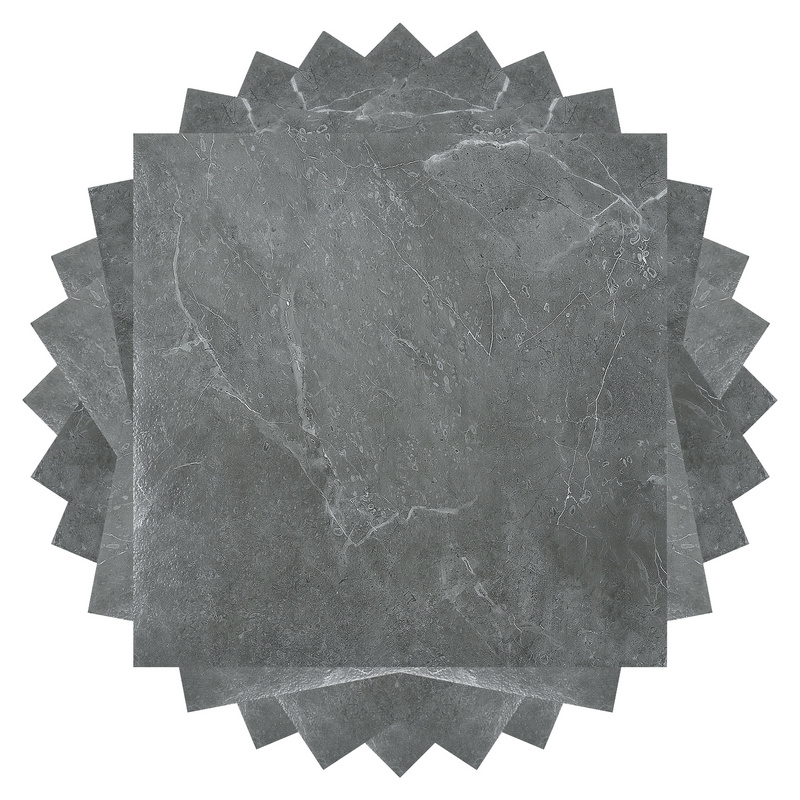 Adhesivo impermeable para azulejos de baño para pared, autoadhesivo de pvc extraíble, adhesivo para suelo de mármol gris, 44 uds., 4m²