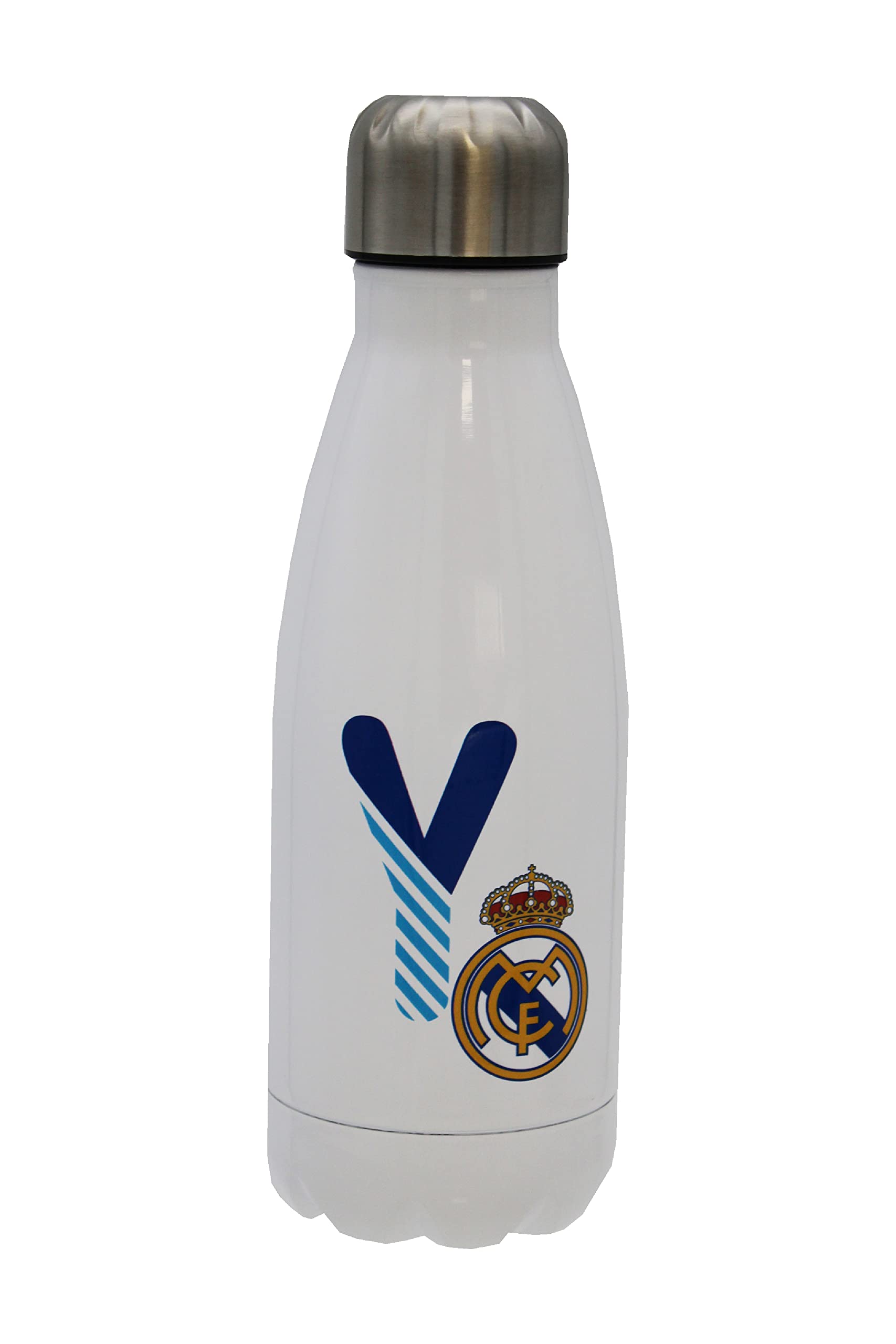 Bottiglia Acqua Real Madrid Official | Acciaio Inox 550 Ml | Motivo Ñ Blu | Mantiene Caldo/Freddo - Foto 6