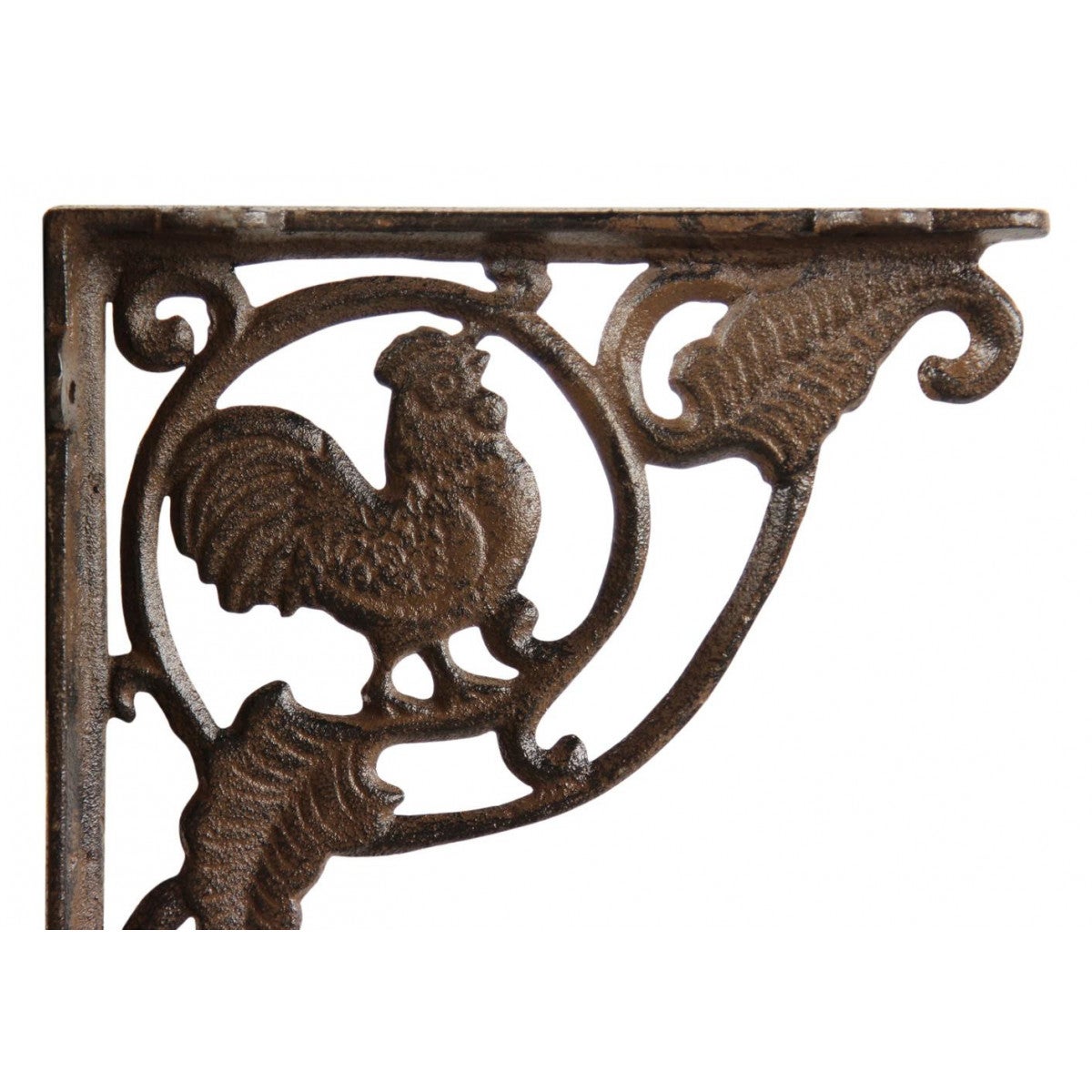 Crédence coq fonte Fonte Marron - Décoration d'Autrefois - 2