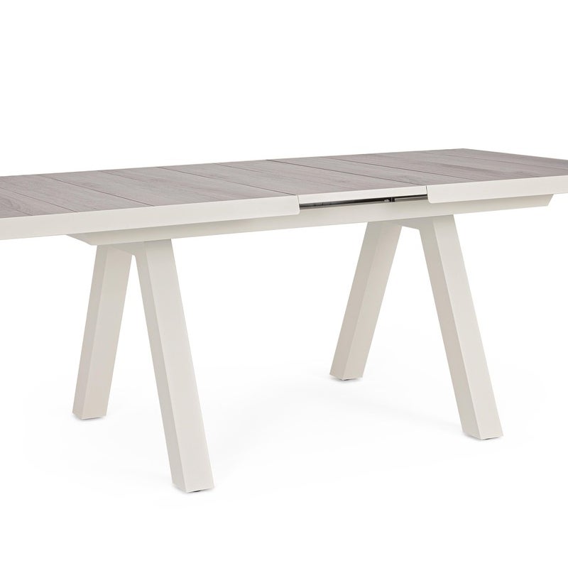 Stół rozkładany "KRION" 163-203X93 pelikan, rama aluminiowa, blat ceramiczny