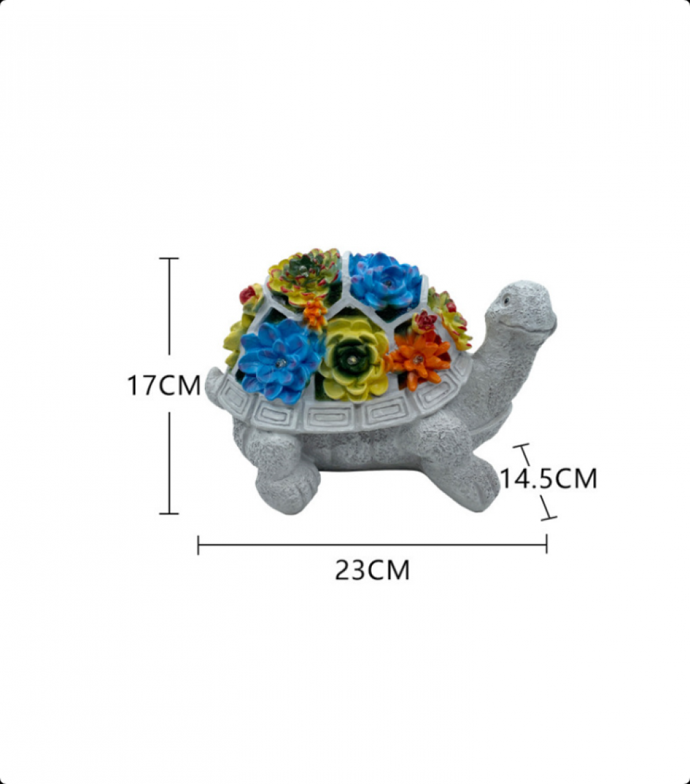 HGD Spina LED da giardino a forma di tartaruga con energia solare