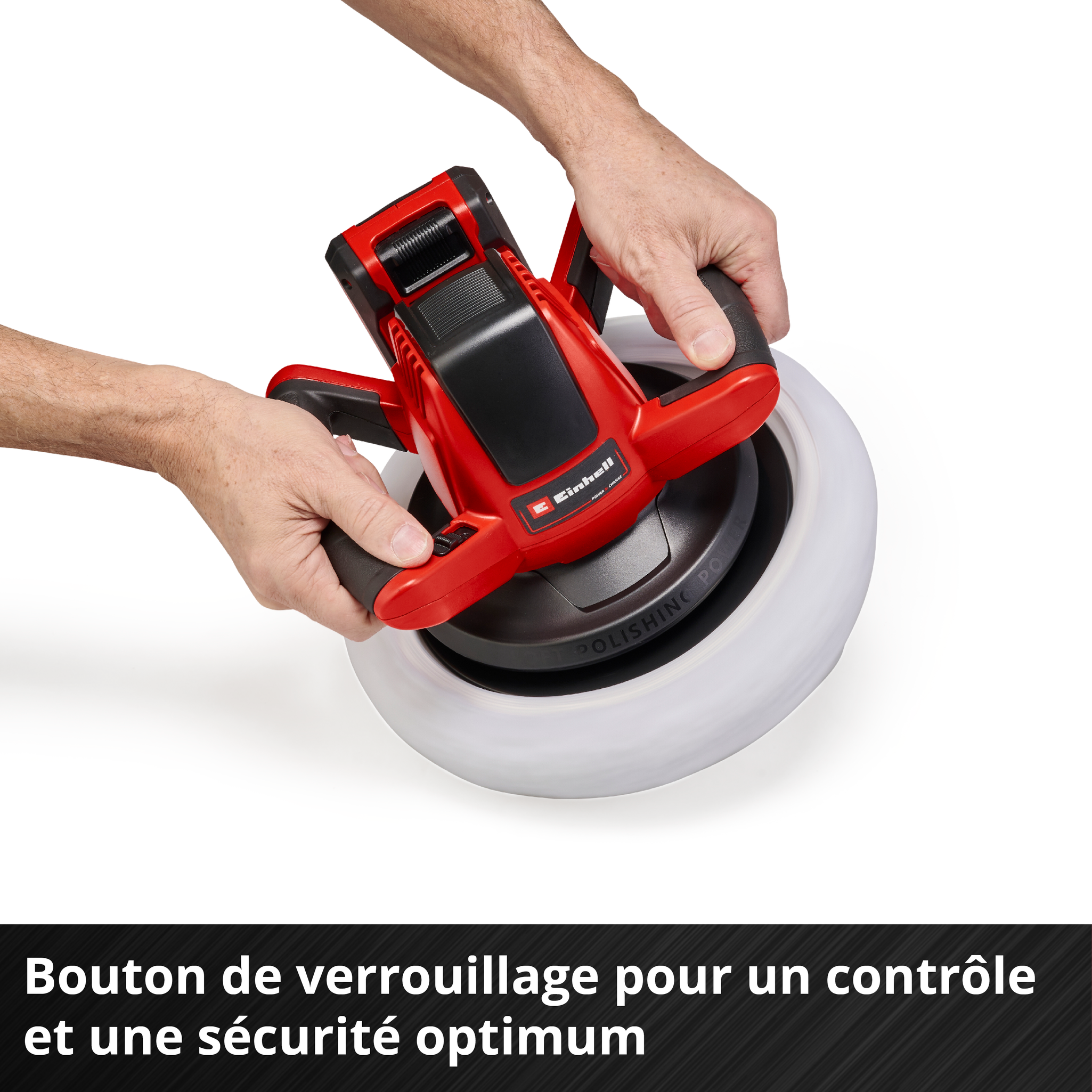 Einhell Polisseuse sans fil CE-CB 18/254 Li - Solo PXC (18V, Disque à polir 254mm) Livré sans Batterie ni Chargeur - 3