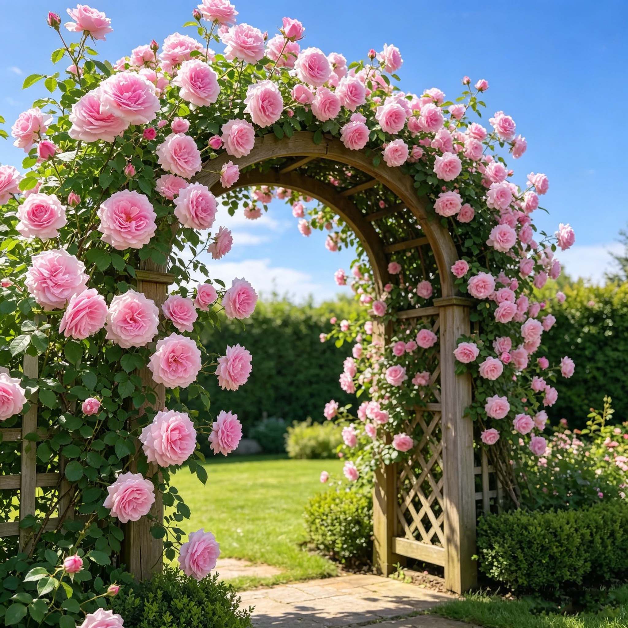 NICOLA 1000 Graines Rosier Grimpant Rose, Grandes Fleurs, Croissance Rapide, Facile à Planter, Jardin Clôture Treillis Balcon Plante Ornementale - 3