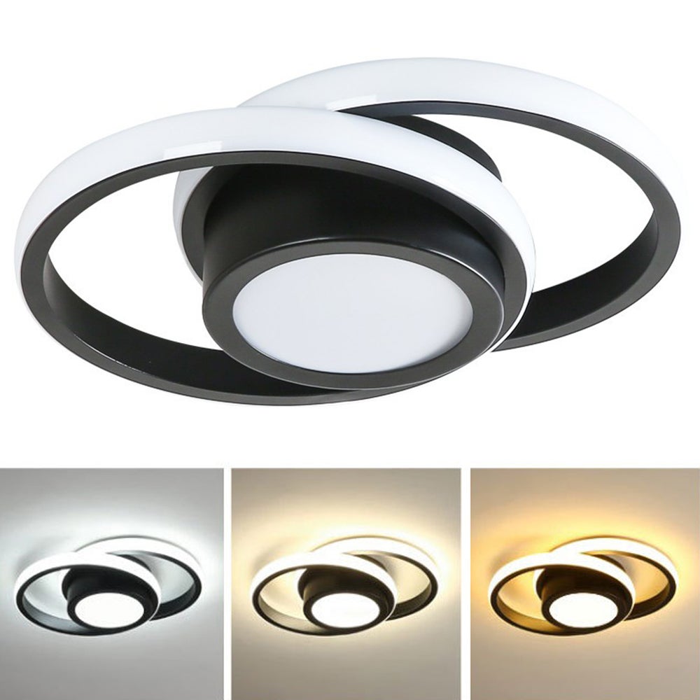 Plafonnier LED Hofstein Rond – Doré/Noir/Blanc, Pour Salon, Séjour, Moderne, Neuf