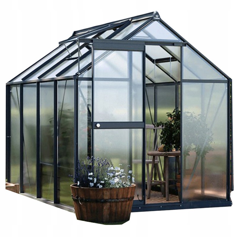 Szklarnia Cultivo z Poliwęglanu 245x183 Ogrodowa 3x2 Slide-In solidna Czarna 1 szt