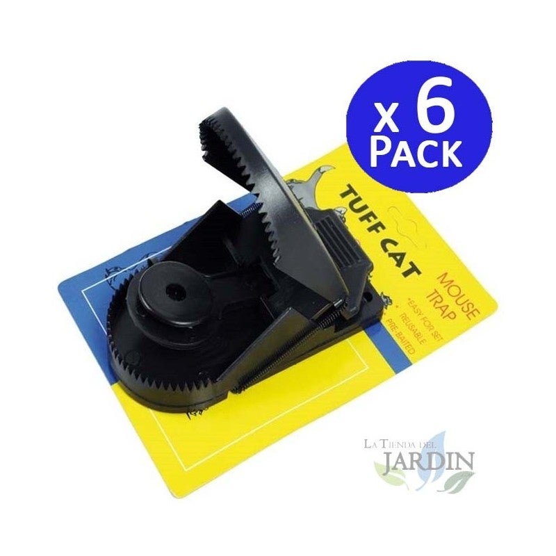 Pack 6 Ratonera de plástico negra. Eficaz control de roedores para ...