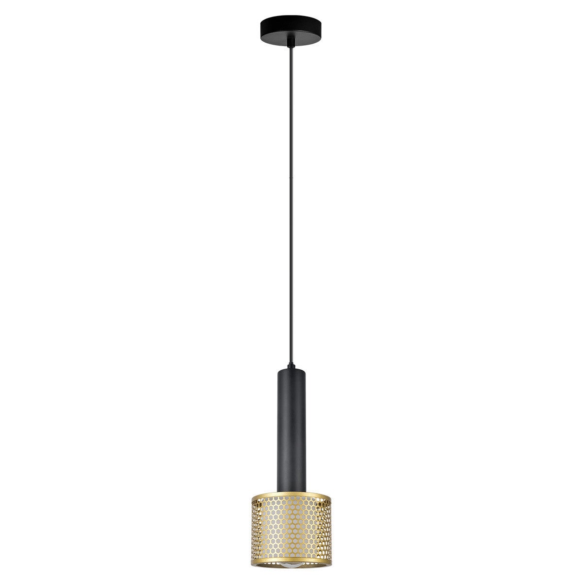 Lampa wisząca AMO czarna 1 x E27 x 15W wym: 150 x 12 x 12 cm Light Prestige