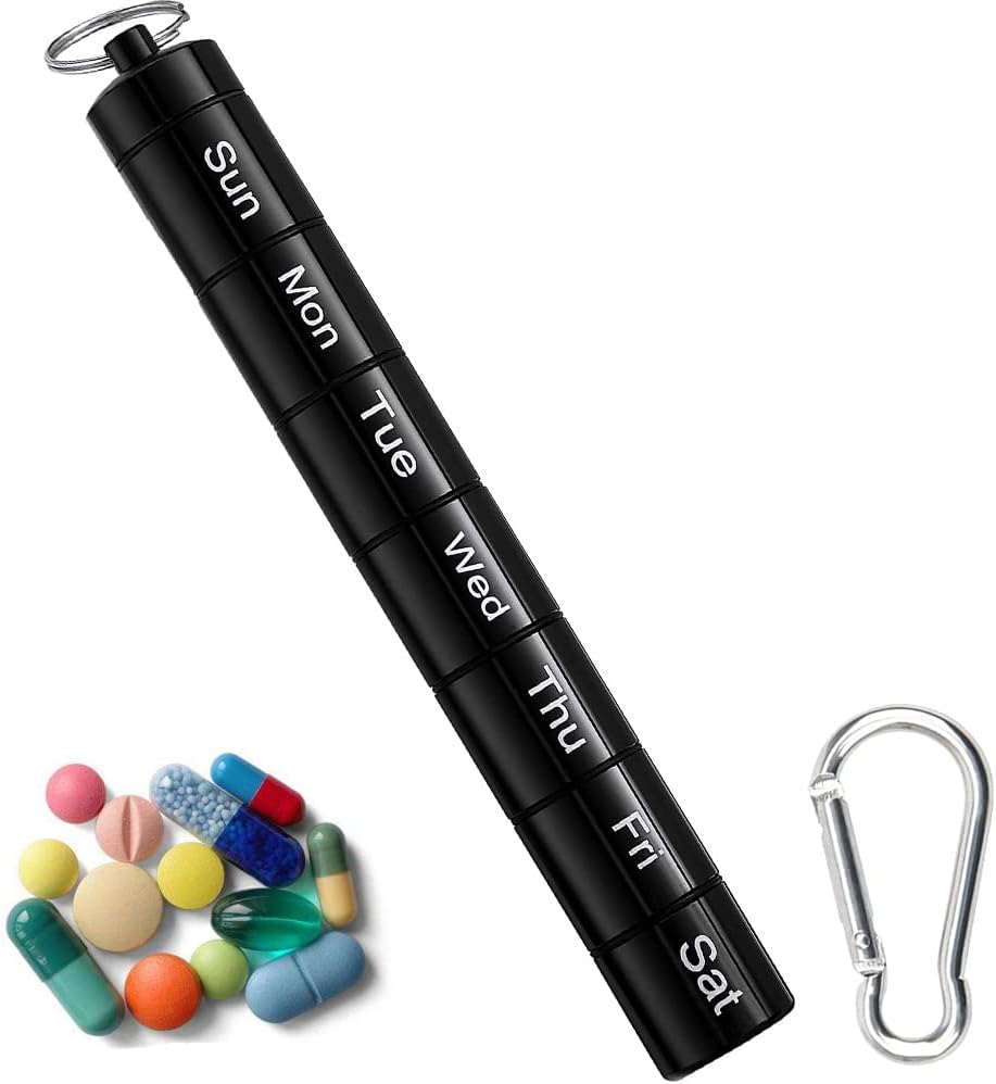 Wodoodporny organizer na pigułki dniowy tygodniowy organizer pigułki przenośne pudełko pigułki brelok kluczy wyjmowanymi przegródkami użytku zewnątrz