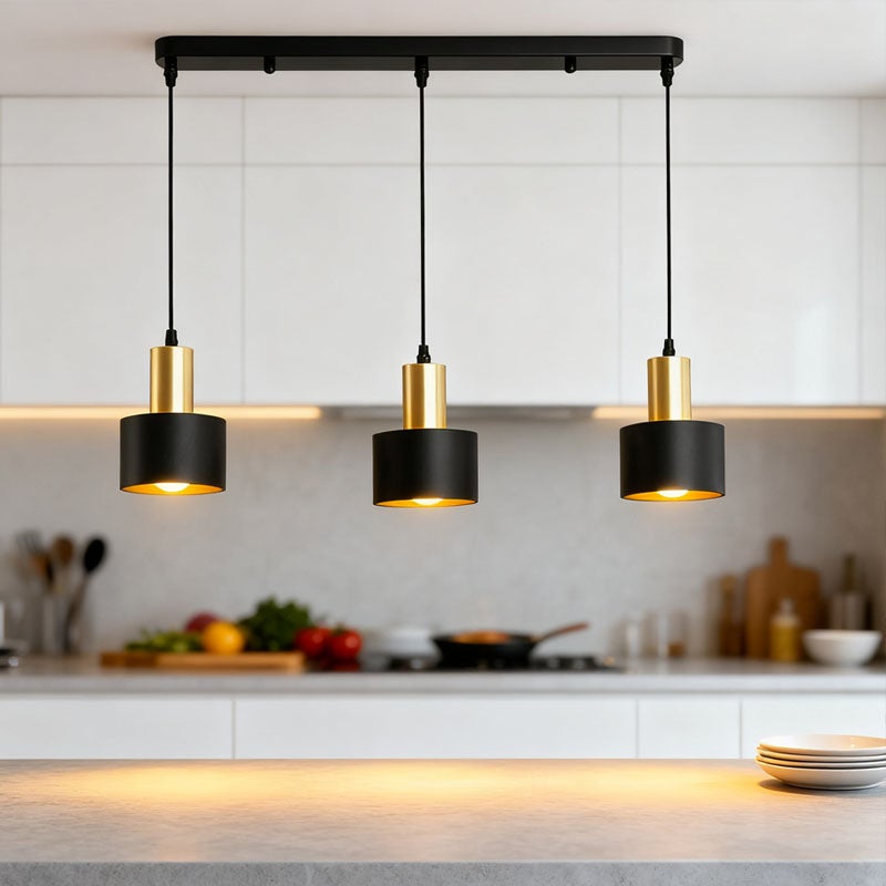 Industrialna lampa wisząca- do kuchni, wyspy kuchennej, jadalni, sypialni, korytarza, baru, kawiarni - regulowany przewód 130 cm, E27 (bez żarówki) - 4