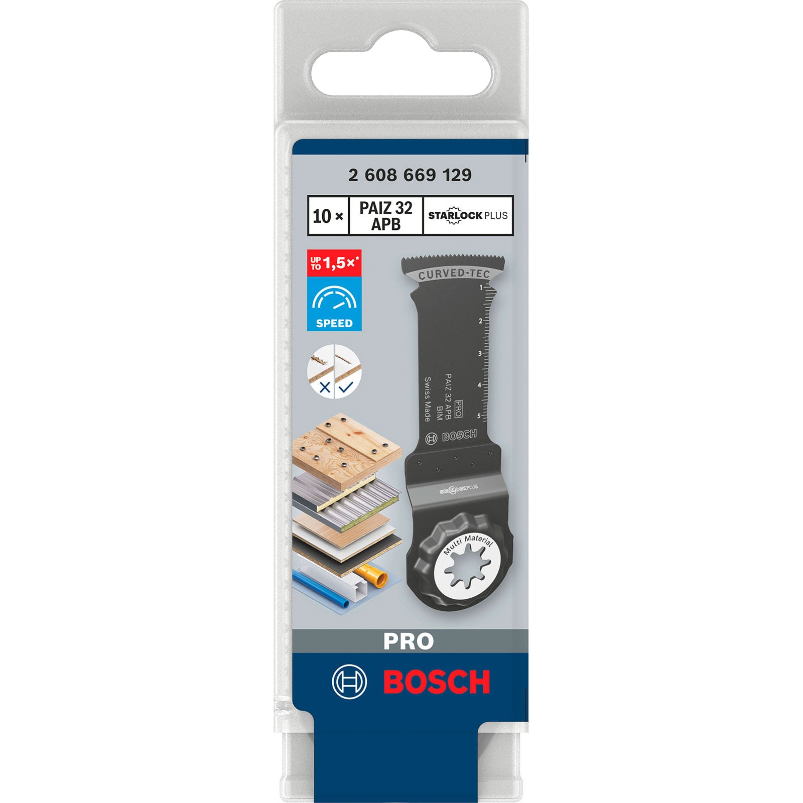 Ostrze Bosch PRO PAIZ 32 APB do narzędzi wielofunkcyjnych 32 x 60 mm - 2608669129 - 4