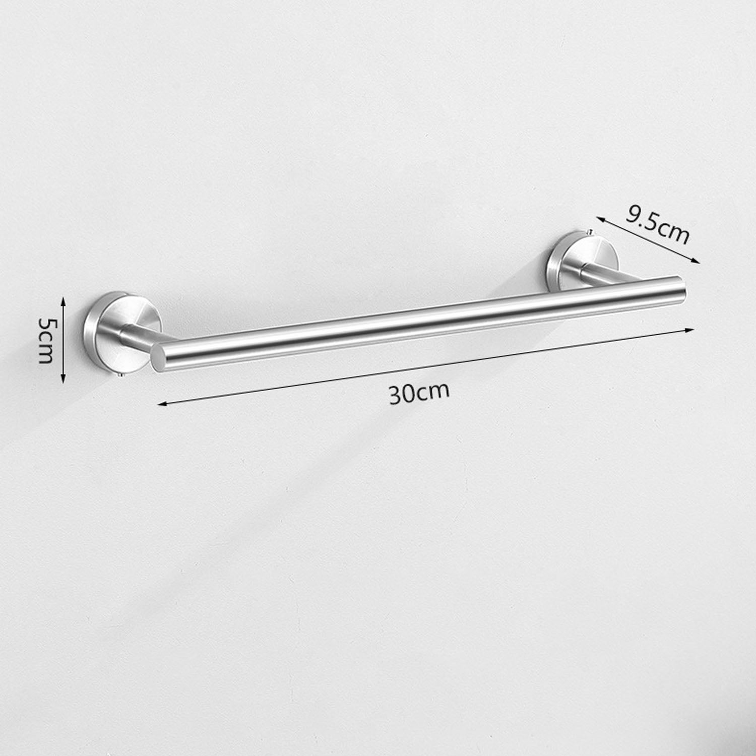 Argent Porte Serviette 30cm, Salle de Bain Support Acier INOX Porte-Serviette pour Serviette - 2