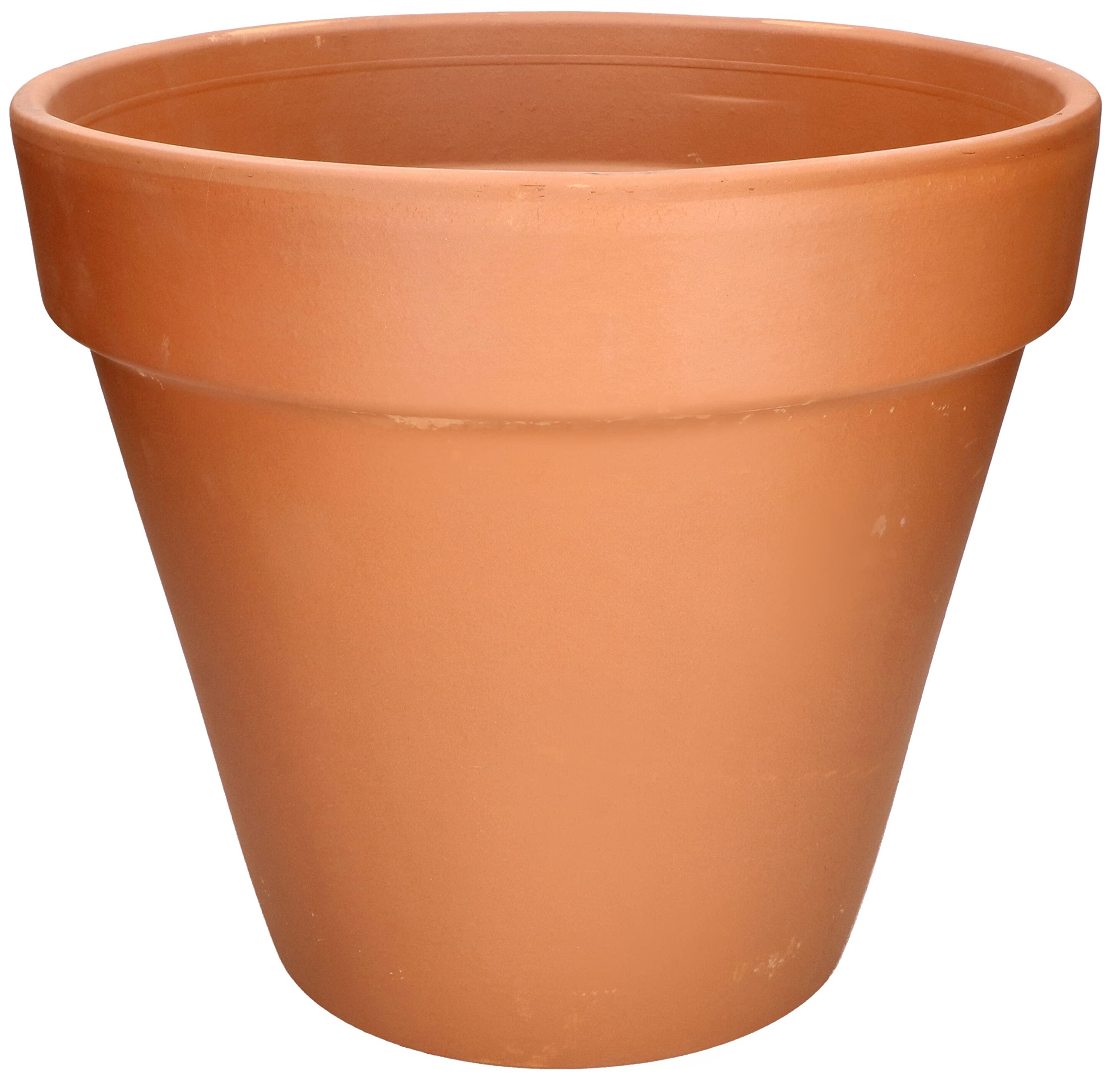 Pot De Fleurs Moyen Keter En Rotin - 18L, Base Ronde, 100% Recyclé, Marron Chocolat