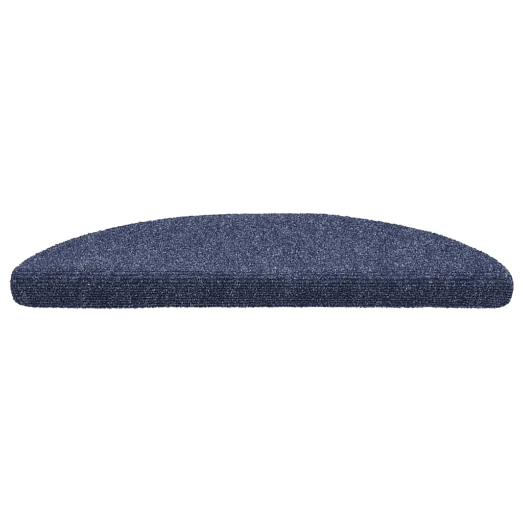 Maison Exclusive - Tappetini per scale autoadesivi 10 pz 56x17x3 cm blu semicircolari - 3