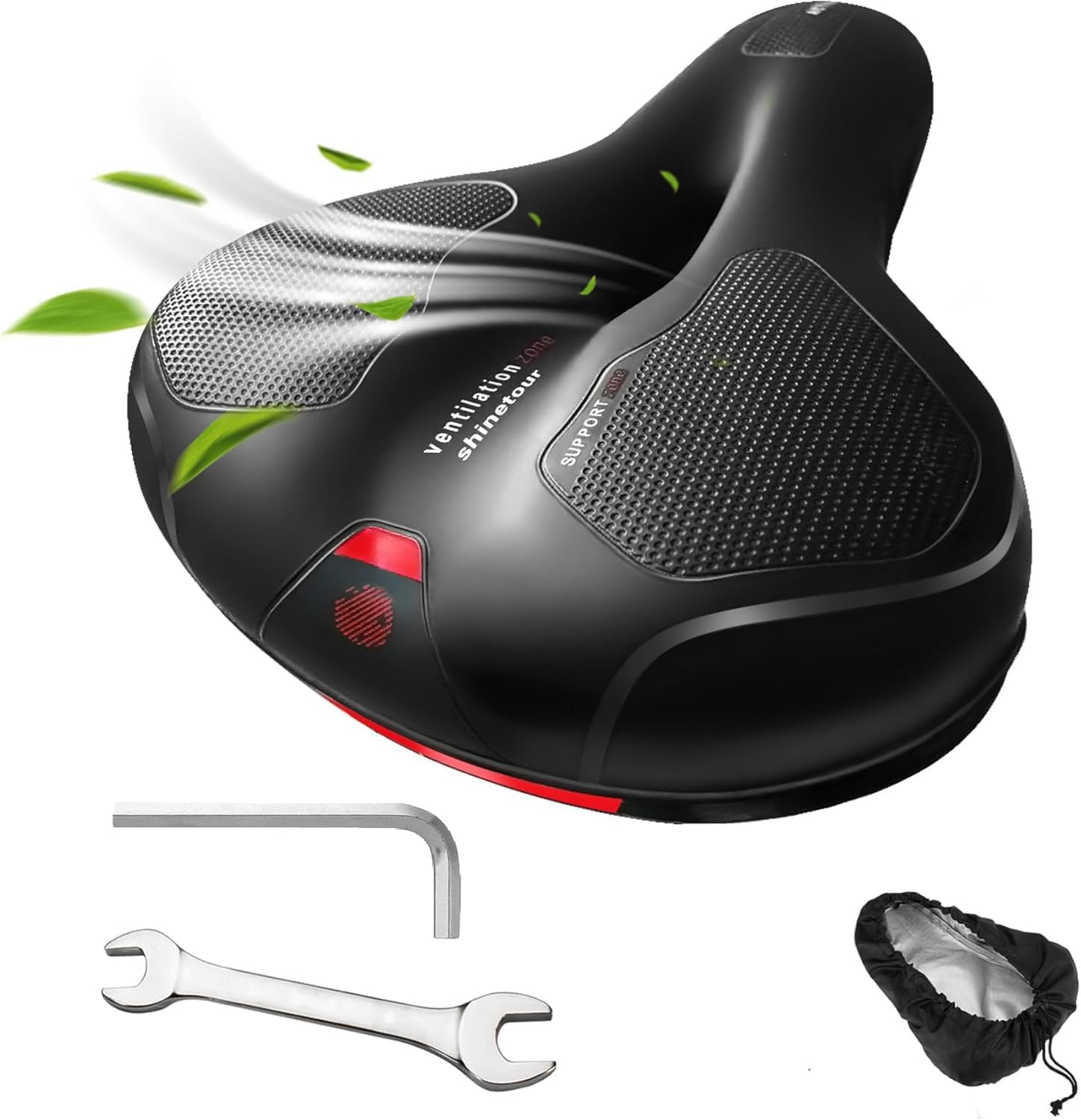 Wyjątkowo wygodne siodełko rowerowe, ergonomiczne żelowe siodełko rowerowe z amortyzatorem z podwójną sprężyną do rowerów górskich MTB