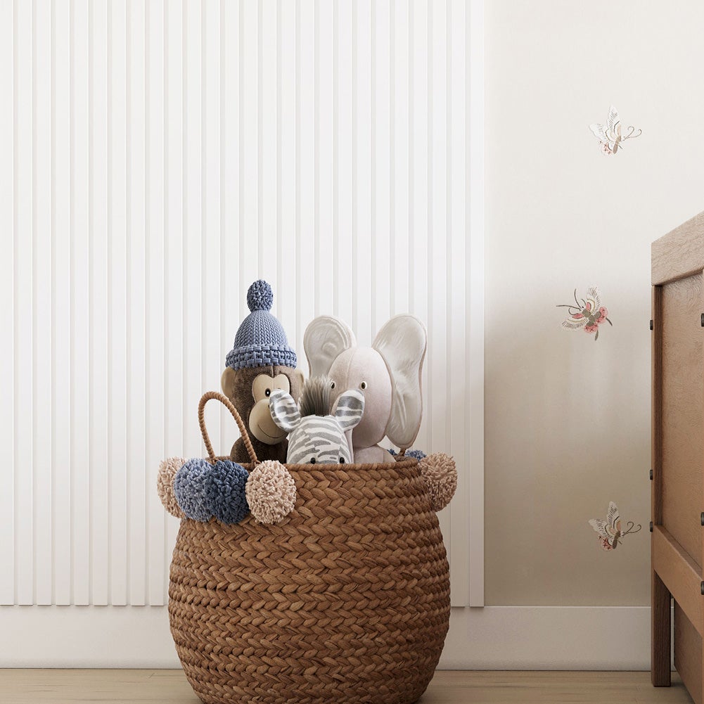 Lot de 2 demi-panneaux mural décoratif lamelles MDF blanc (à peindre) 1250 x 287 x 20 mm-0,72 M2 PEFC 70% - 5