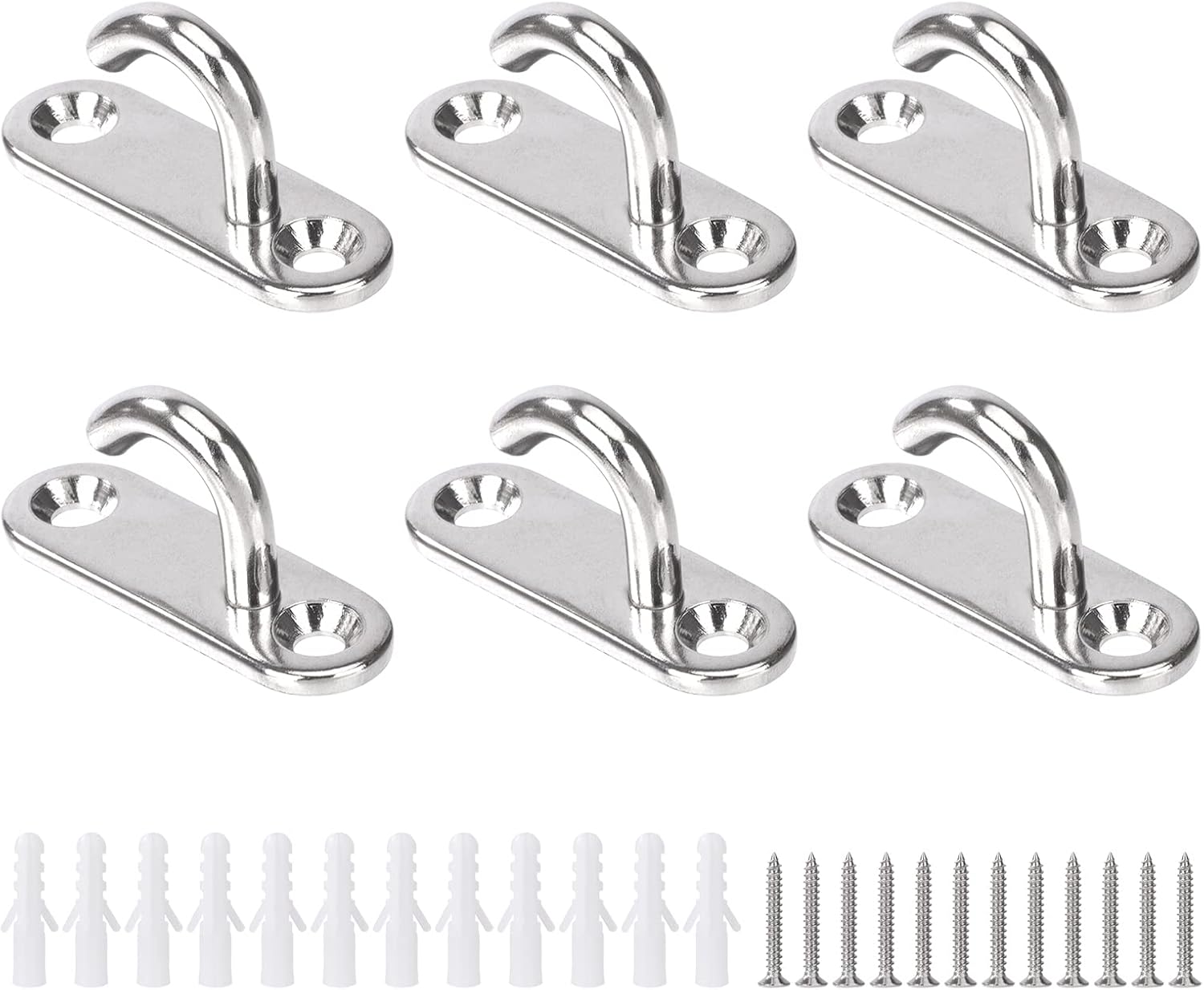 Lot De 10 Anneaux De Fixation Galvanisés - Diamètre 5 Cm - Avec 4 Trous De Vis - Pour Attacher Cordes, Filets