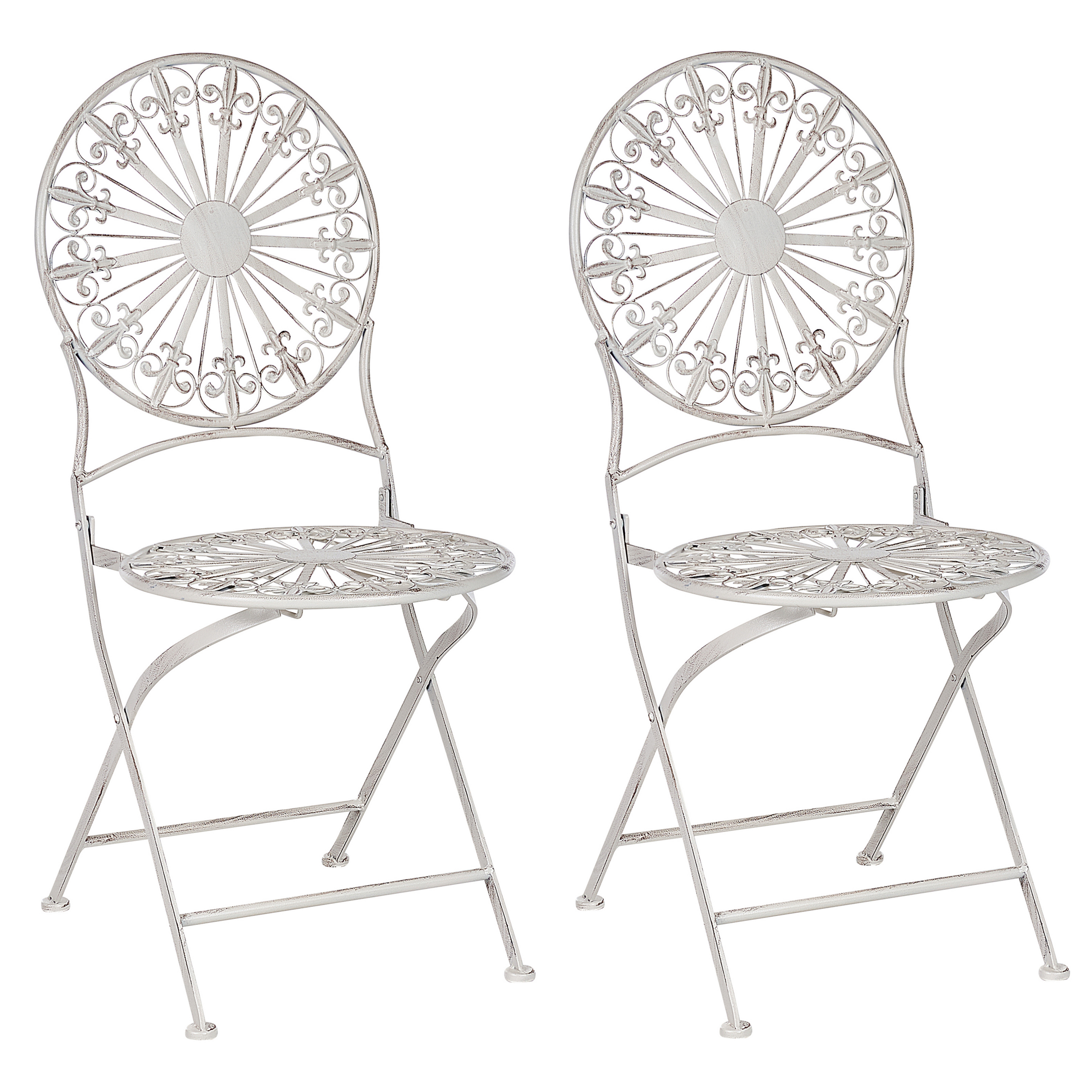 Lot De 2 Chaises De Jardin Scafa Métal Blanc Leroy Merlin