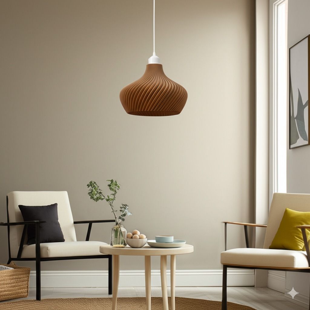 Lámpara de techo modelo DAILA BBB Beige /cable blanco /floron blanco - 2